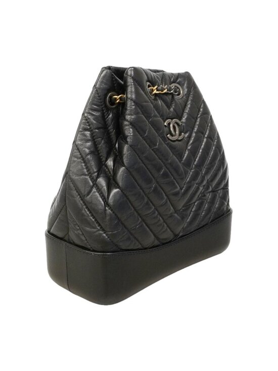 Chanel Backpack Blanc Calfskin Black Gold Silver main image 9